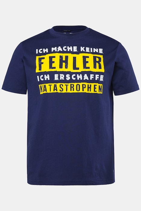 T-shirt con stampa, scollo a girocollo e mezze maniche, fino alla tg. 8XL