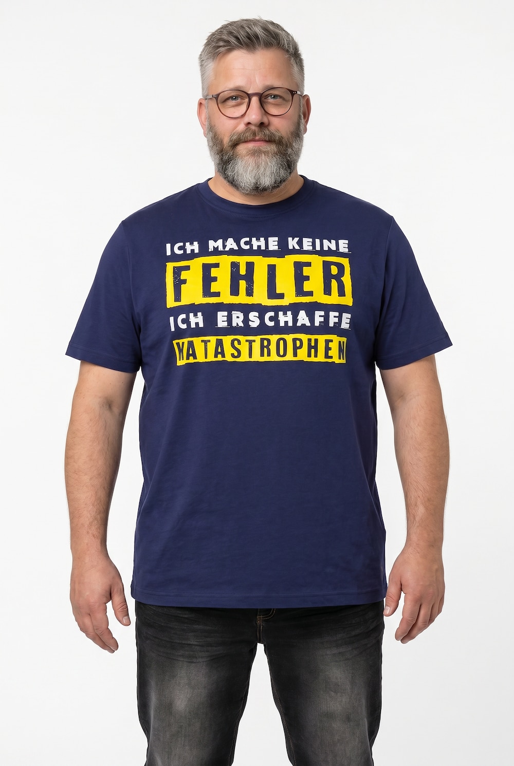 T-Shirt, Halbarm, Print, Rundhals, bis 8 XL