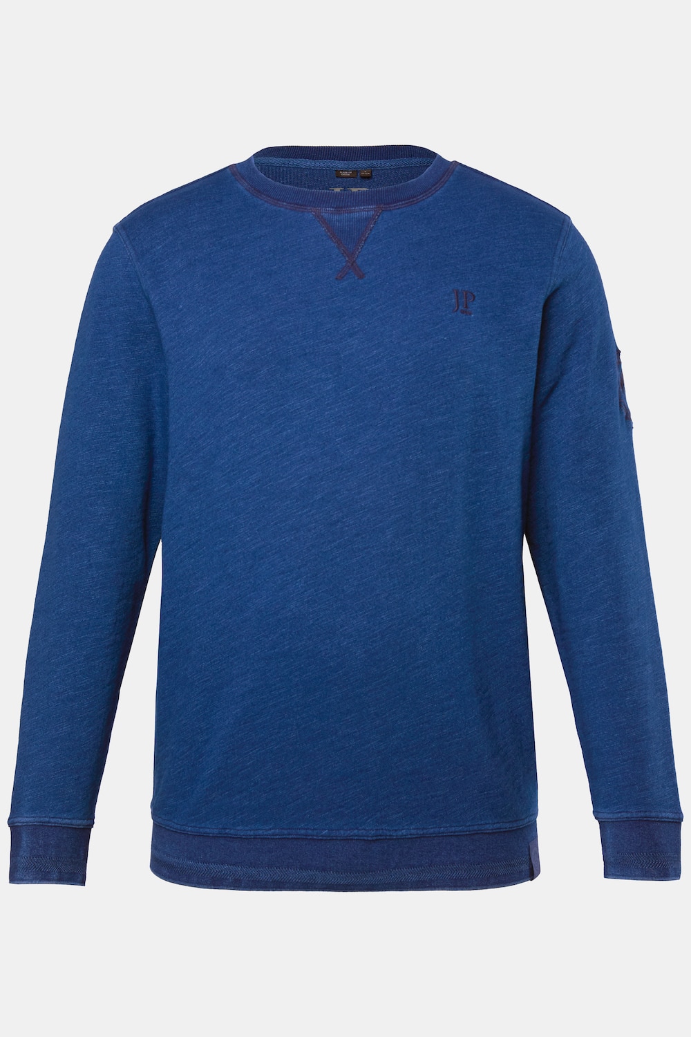 Sweatshirt, Indigo Färbung, Rundhals, bis 8 XL