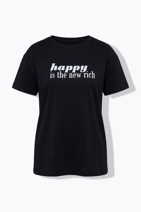 T-shirt, oversized, tekst, korte mouwen