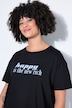 T-shirt, oversized, tekst, korte mouwen