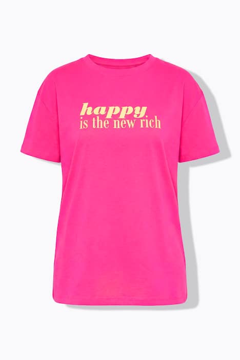 T-Shirt, oversized, Schriftzug, Halbarm