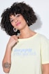 T-shirt, oversized, tekst, korte mouwen
