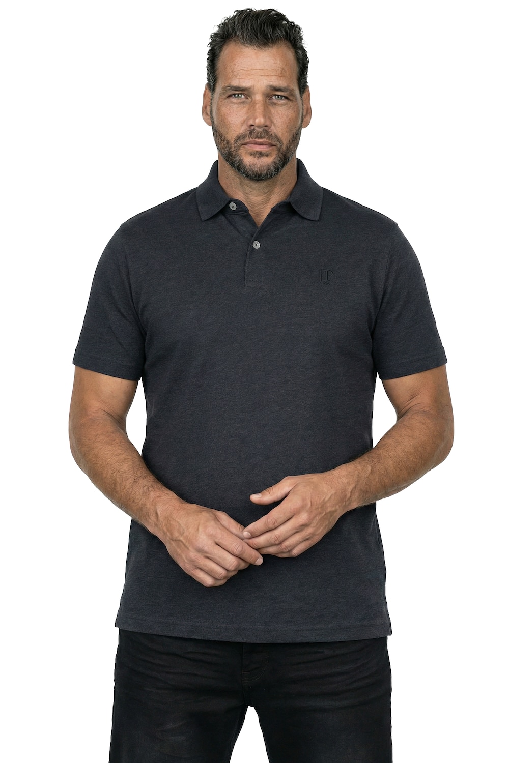 Stora storlekar Pikétröja med kort ärm och lightweight-jersey, Her, svart, storlek: 6XL, Bomull/Polyester, JP1880