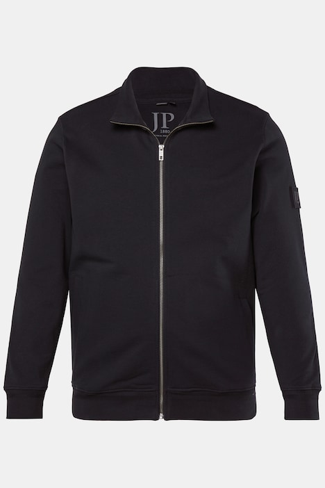 Sweatjacke, Sweat, Stehkragen, Zipper, bis 8 XL