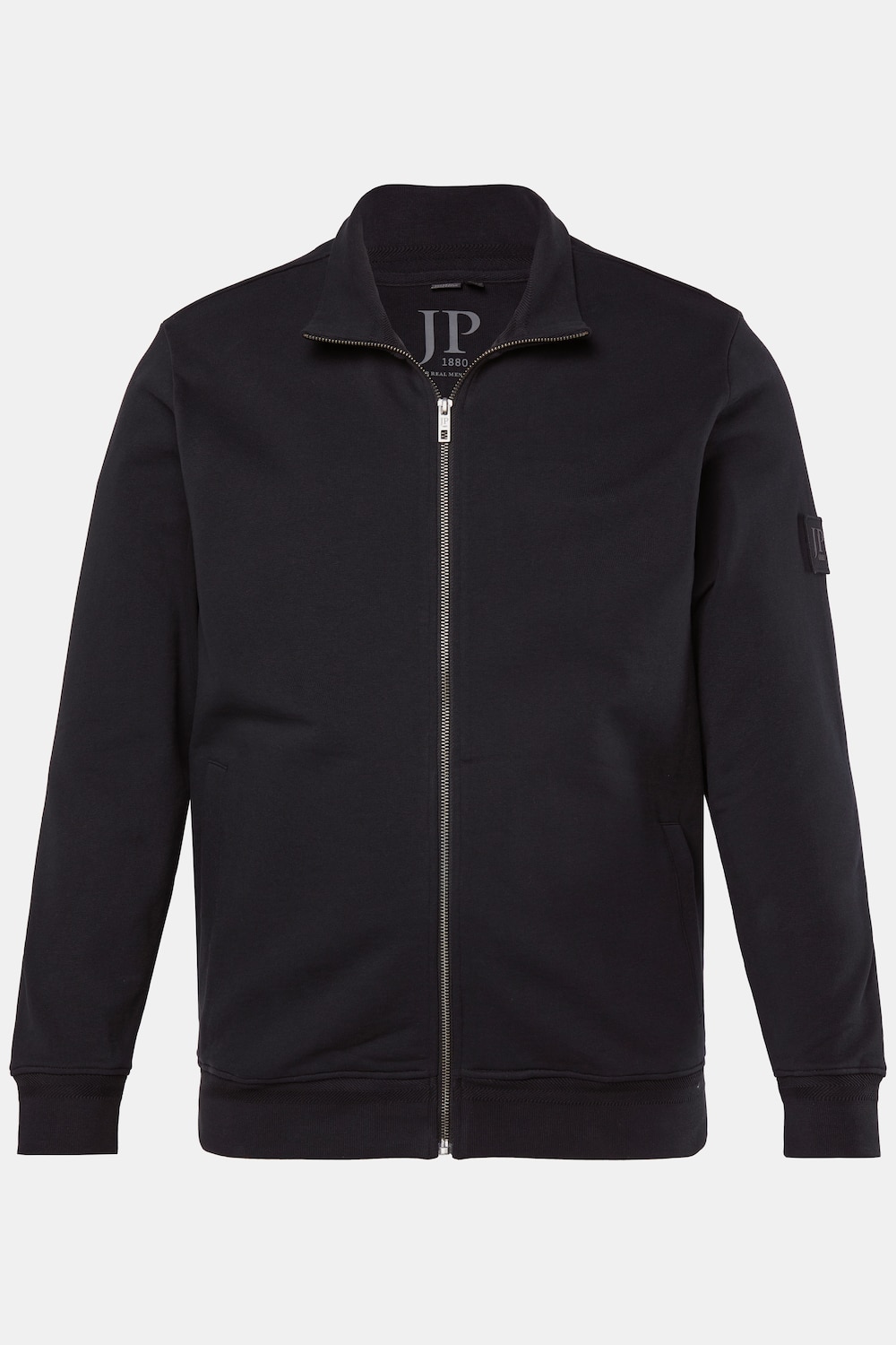 Sweatjacke, Sweat, Stehkragen, Zipper, bis 8 XL