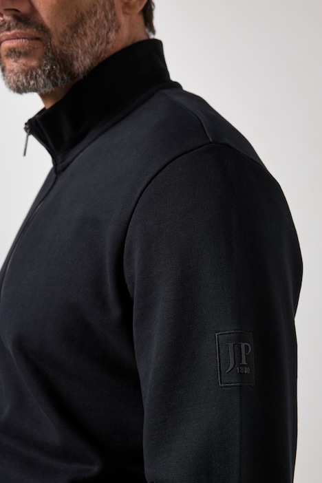 Sweatjacke, Sweat, Stehkragen, Zipper, bis 8 XL