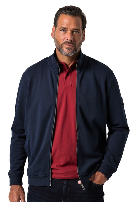 Mikina, teplákovina, stojáček, zip, do velikosti 8XL