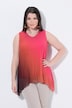 Top blouse plissé, coupe A, col V, sans manches