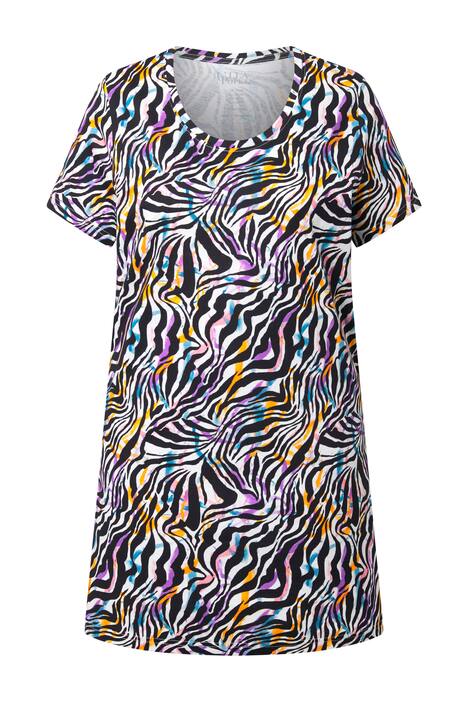 Dlouhé tričko, zvířecí vzor, kulatý výstřih, polo rukávy