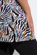 Colorful Zebra Print Short Sleeve Knit Tunic