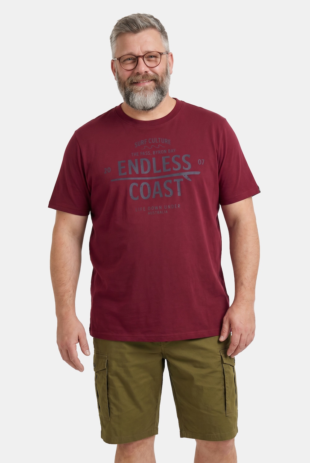 T-Shirt, Halbarm, Print, Rundhals, bis 8 XL