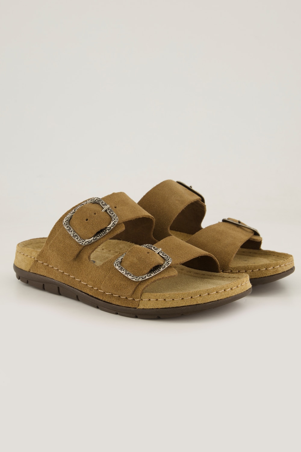 Rohde Pantoletten, Veloursleder, Komfortweite