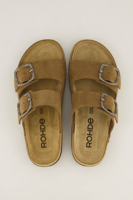 Rohde sandalen, suède, comfortabele wijdte