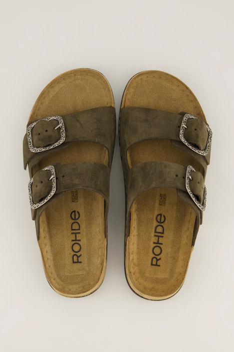 Rohde sandalen, suède, comfortabele wijdte