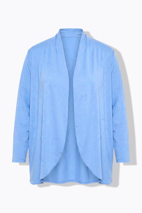 Strickjacke, offener Straight Fit, Feinstrick mit Struktur