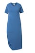 Maxi šaty, nabírané, kulatý výstřih, polo rukávy. bio-bavlna
