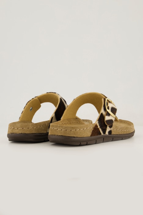 Sandales à entre-doigts Rohde en cuir, semelle intérieure à mémoire de forme - largeur confortable