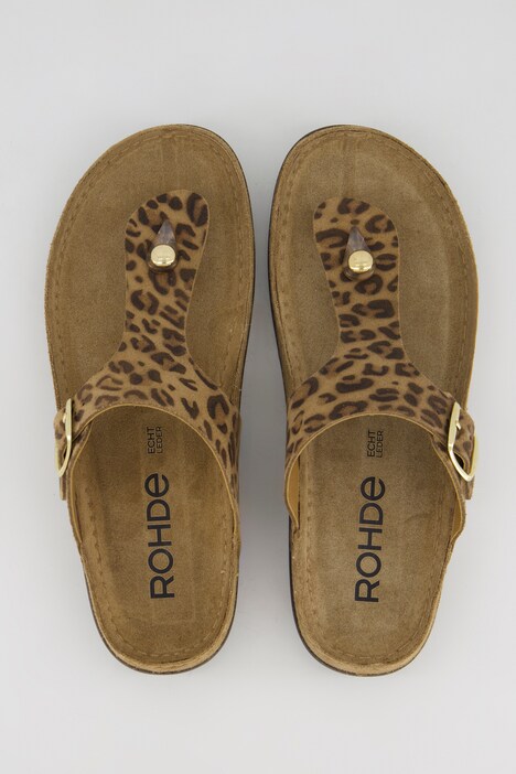 Rohde leren slippers, memory-diep voetbed, comfortabele wijdte