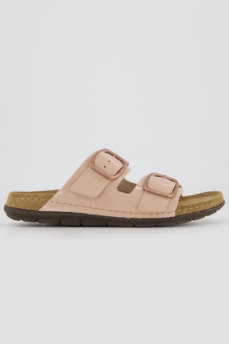 Rohde Lackleder-Pantoletten, Memory-Tieffußbett, Komfortweite