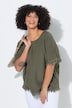 Overhemdblouse, Oversized Fit, met linnen, franjes