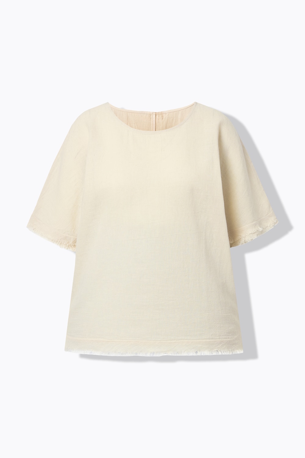 Stora storlekar Vävd topp, Dam, beige, storlek: 54/56, Bomull/Linne, Angel of Style