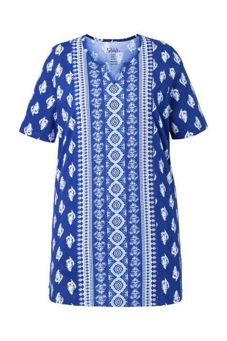 Tunika, strukturovaný materiál, tunikový výstřih, polo rukávy