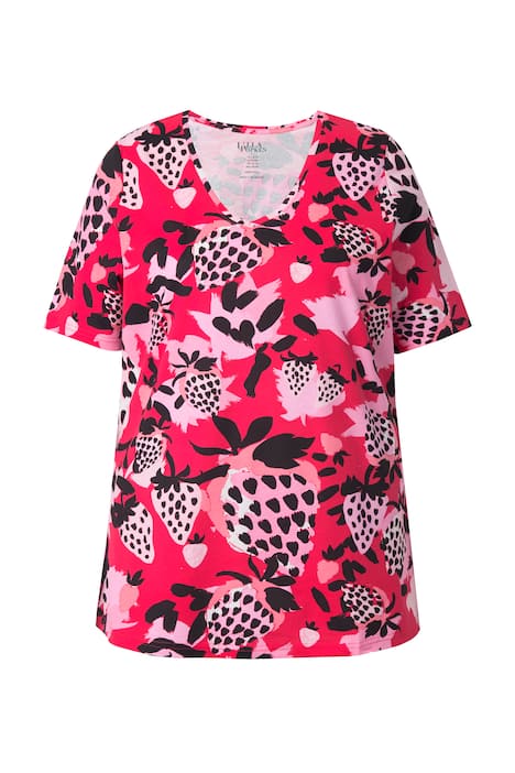 Halenka, potisk, V výstřih, polo rukávy