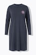 Jerseykjole i A-facon, midilængde, sun-broderi og slidser i siden