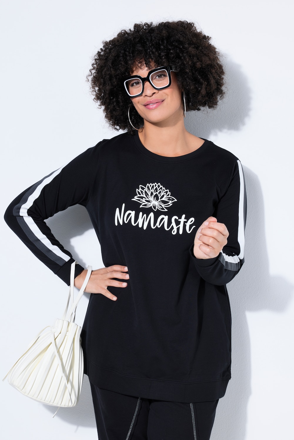 Sweatshirt, Komfort Fit, Namaste-Motiv