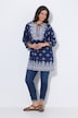 Shirt-Tunika, A-Linie, Tunika-Ausschnitt, 3/4-Arm