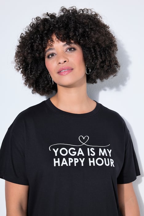 T-shirt, oversized, yoga-tekst