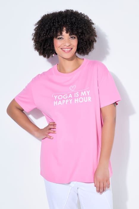 T-shirt, oversized, yoga-tekst