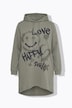 Hoodie, oversized, Smiley-Motiv mit Schriftzug, Kapuze