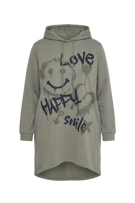 Graffiti Graphic Hooded Sweatshirt Dress