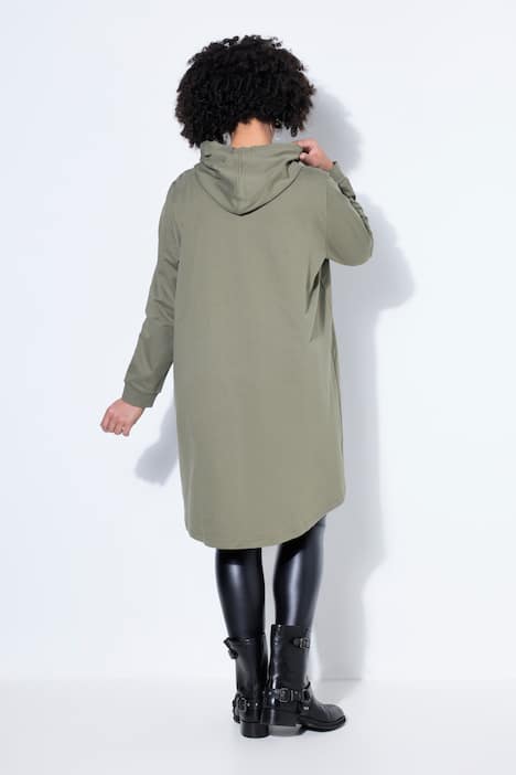 Hoodie, oversized, Smiley-Motiv mit Schriftzug, Kapuze