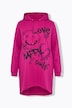 Hoodie, oversized, Smiley-Motiv mit Schriftzug, Kapuze