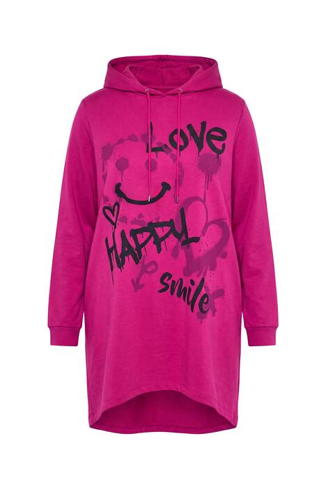 Graffiti Graphic Hooded Sweatshirt Dress