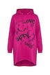 Graffiti Graphic Hooded Sweatshirt Dress