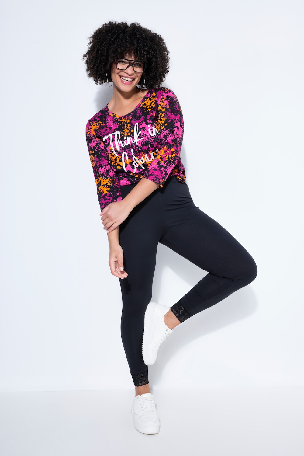 Legging, Skinny Fit, kant aan de zoom