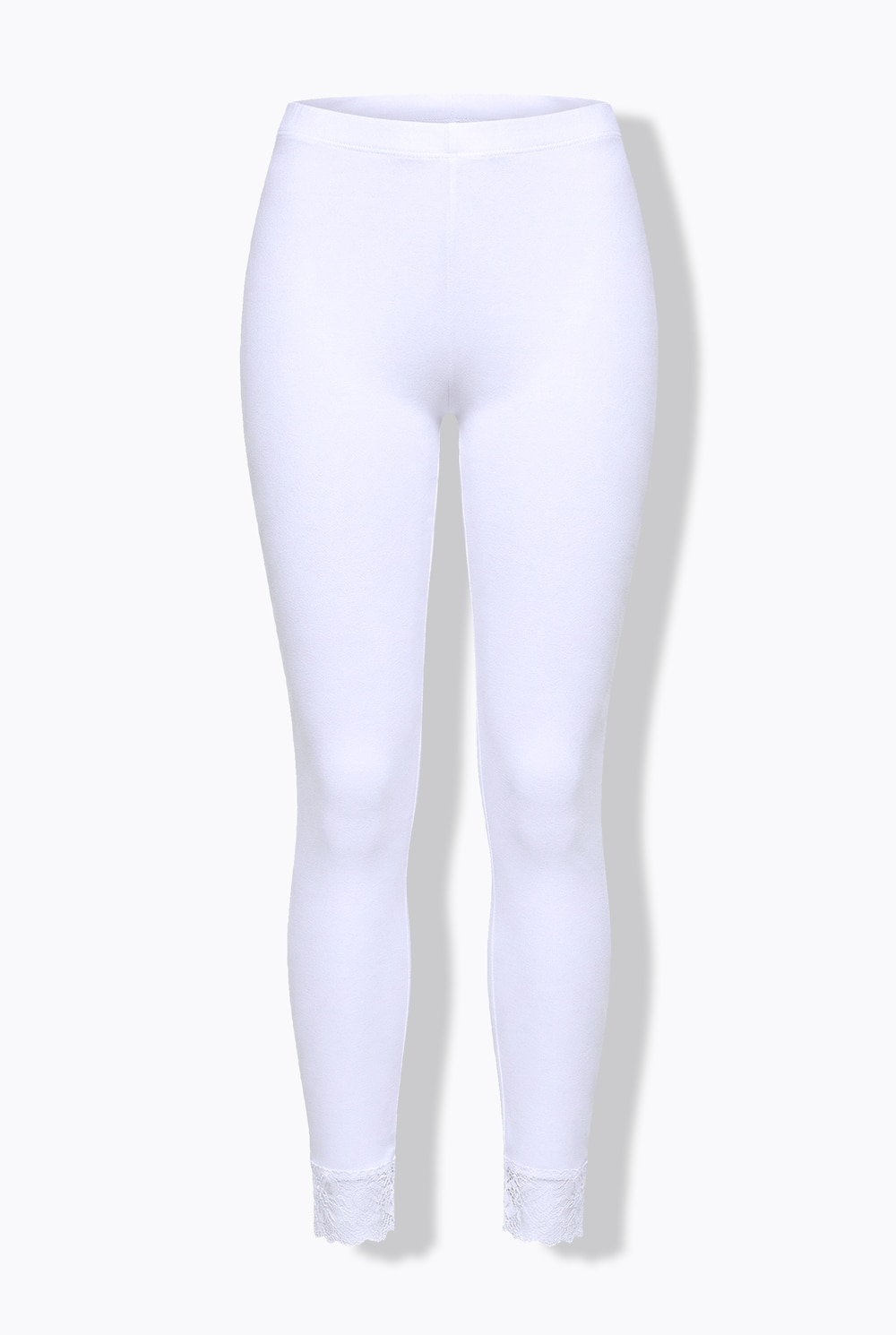 Stora storlekar Leggings, Dam, vit, storlek: 46, Bomull/Syntetfibrer, Angel of Style