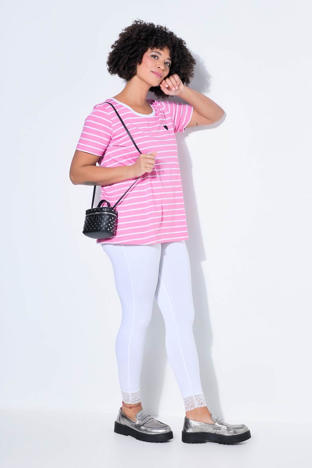 Legging, Skinny Fit, kant aan de zoom