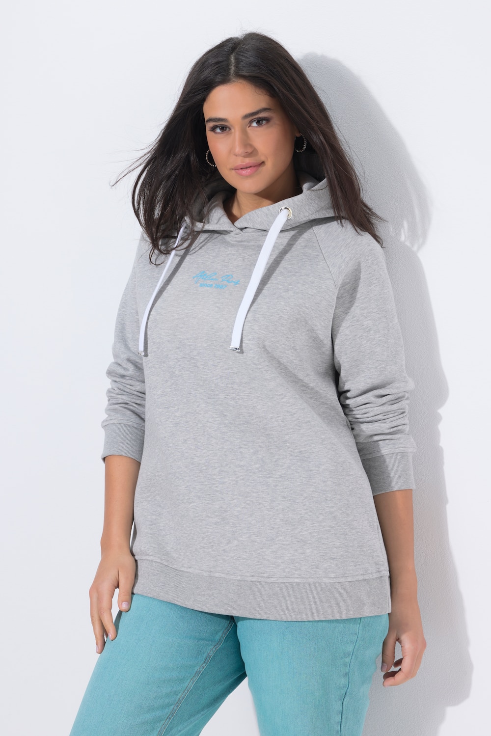 Hoodie, Schriftmotiv, Kapuze, Langarm