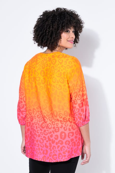 Bluse, bequeme Passform, Leo mit Farbverlauf