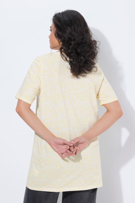 Longshirt, A-Linie, Carré-Ausschnitt, Halbarm