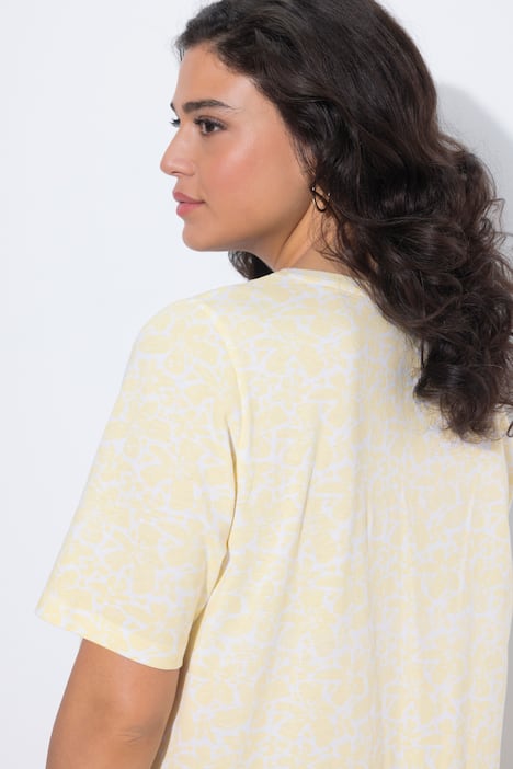 Longshirt, A-Linie, Carré-Ausschnitt, Halbarm