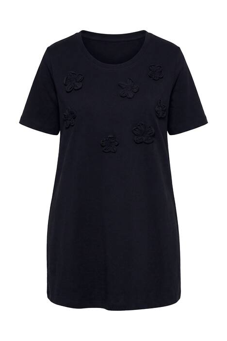 Tonal Flower Applique Tee