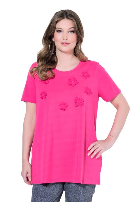 Tonal Flower Applique Tee