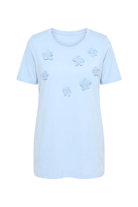 Tonal Flower Applique Tee