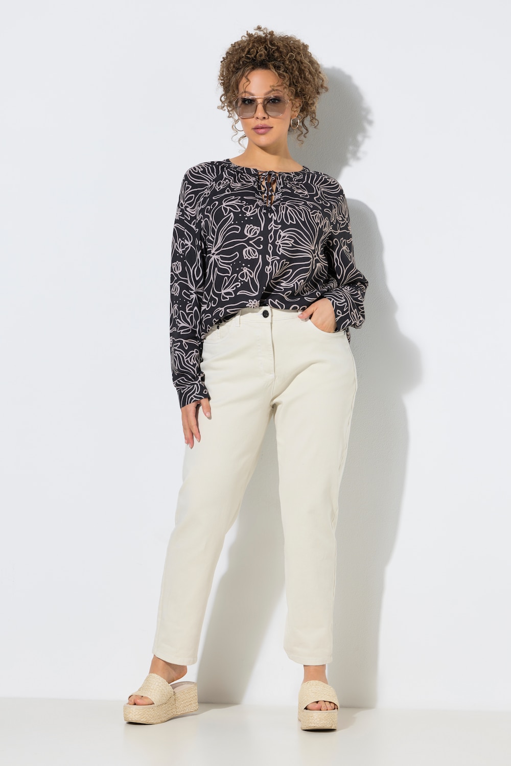 Mom-Jeans, Stretchdenim, 5-Pocket-Schnitt